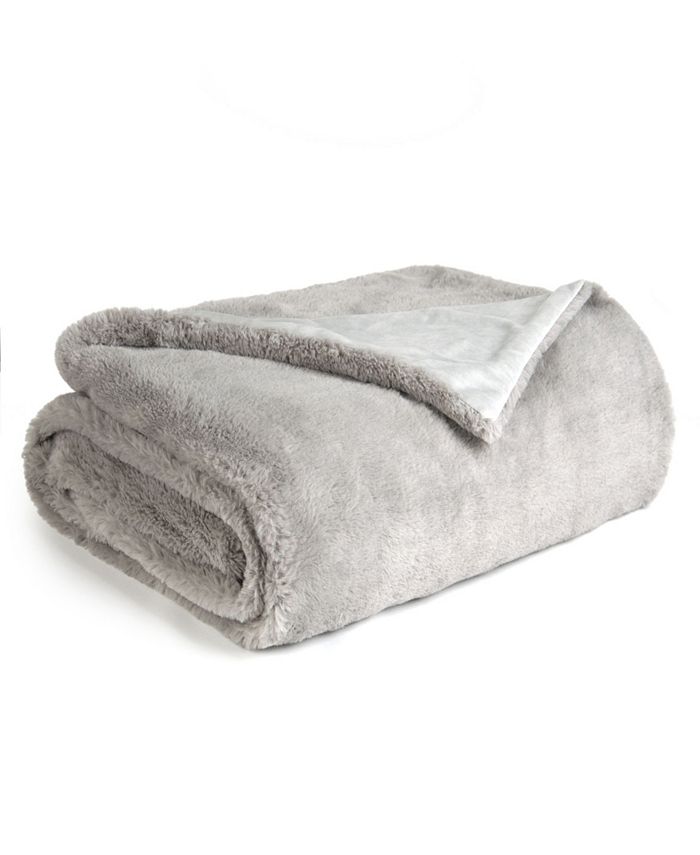 Sleeping Partners Super Soft Double Layer Faux Fur Throw Blanket - Macy's