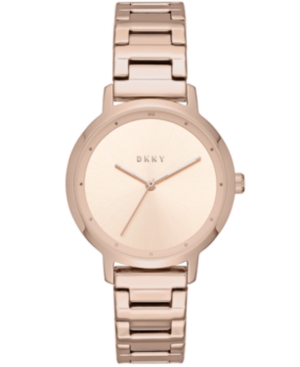 image of Dkny Women-s Modernist Rose Gold-Tone Stainless Steel Bracelet Watch 32mm, Created for Macy-s