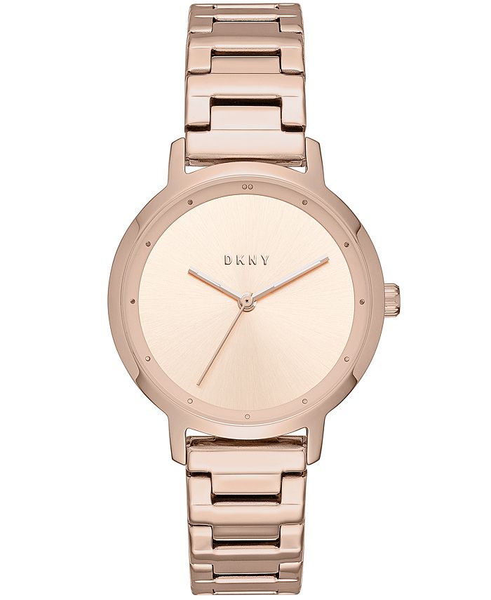 DKNY Women's Modernist Rose Gold-Tone Stainless Steel Bracelet Watch ...