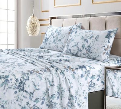 Vernazza Printed 300 Thread Count Cotton Sateen Extra Deep Pocket Sheet Set, California King