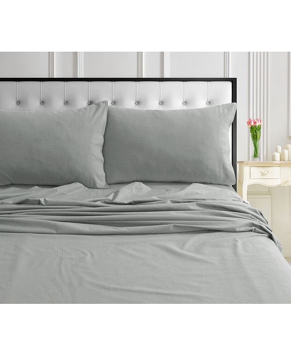 Tribeca Living 170GSM UltraSoft Cotton Flannel Solid Extra Deep