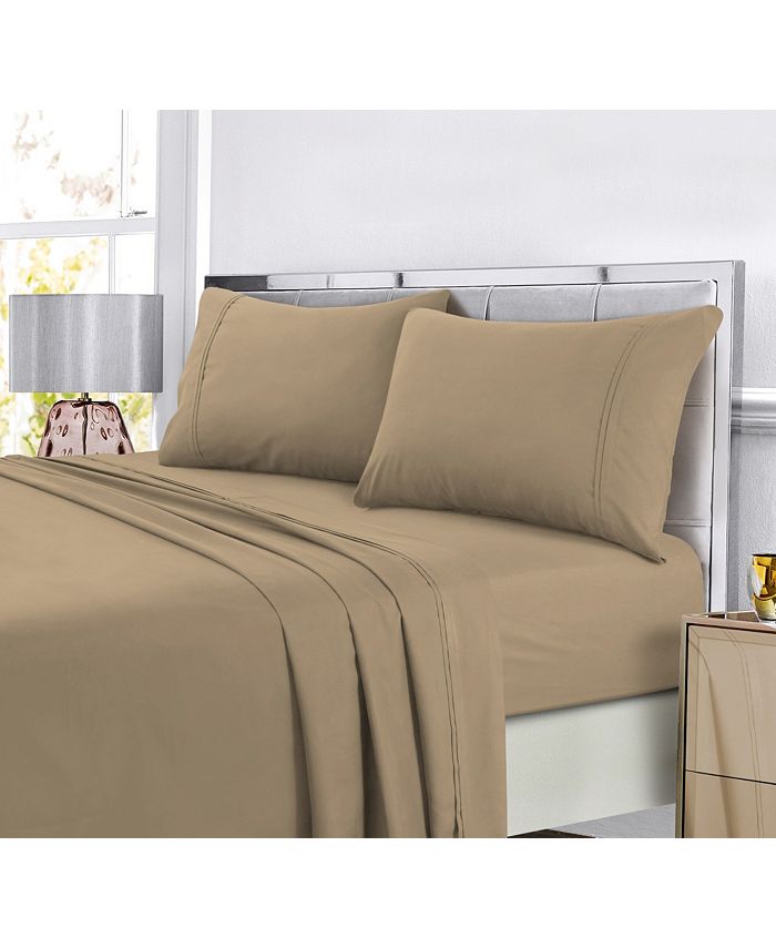 Tribeca Living Super Soft Solid DP EasyCare Extra Deep Pocket Sheet Set Macy's