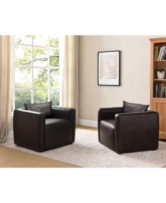 Charlie Modern Vinyl Accent Chair