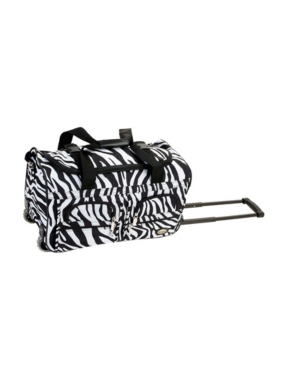 Rockland 22" Carry-on Rolling Duffle Bag In Zebra