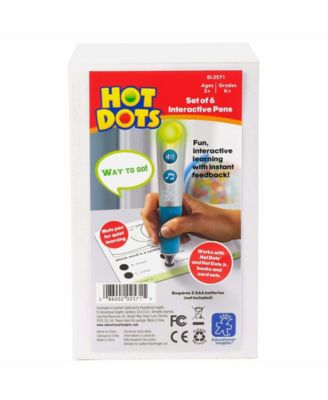Learning Resources Educational Insights Hot Dots Talking Pen Set Of 6 New Silver Color