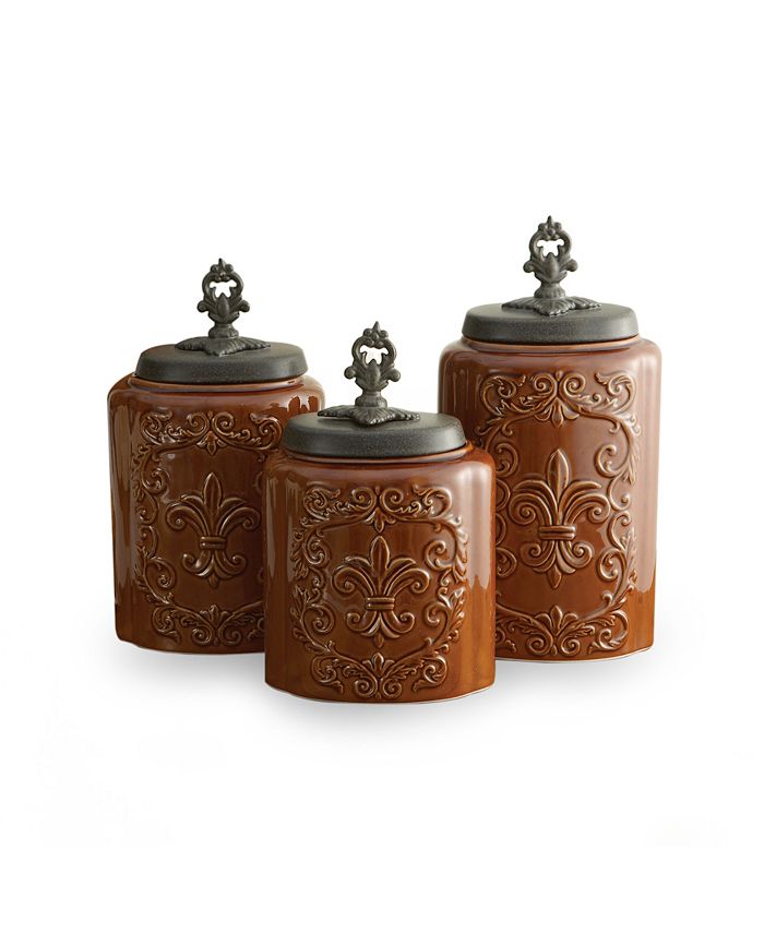 American Atelier Canister Set 3-Piece Ceramic Jars in Small