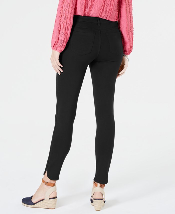 Style & Co Petite Ponté-Knit Split-Hem Pants, Created for Macy's - Macy's