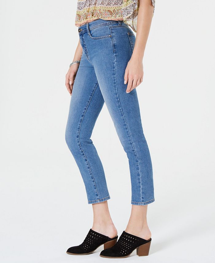 Style & Co Petite Cropped Tummy-Control Skinny Jeans, Created for Macy ...