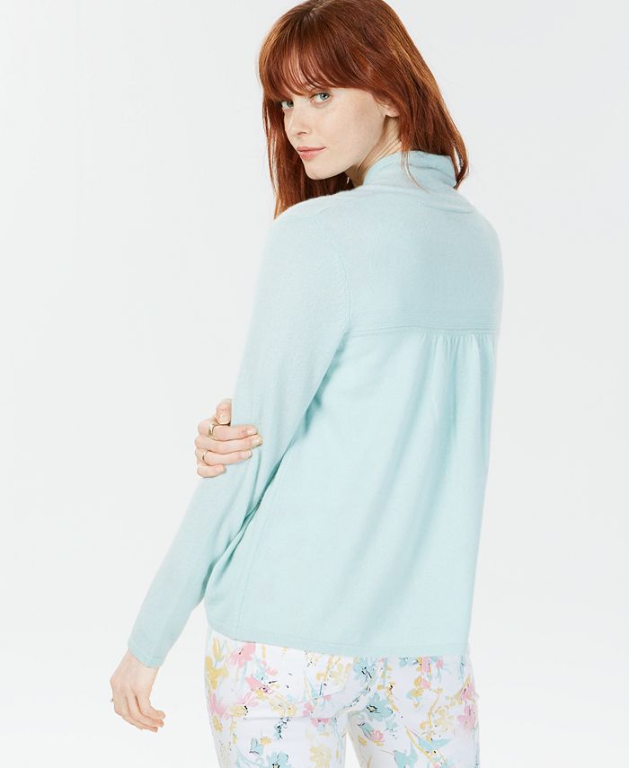 Cardigan En Cachemire Charter Club - Pourpre, Taille S, Ouvert, à Franges