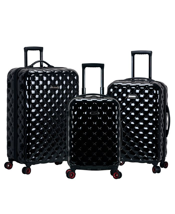Rockland Quilt 3Pc. Hardside Luggage Set Macy's