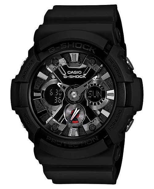 G Shock Men S Analog Digital Black Resin Strap Watch 55x53mm Ga201 1a Reviews Watches Jewelry Watches Macy S