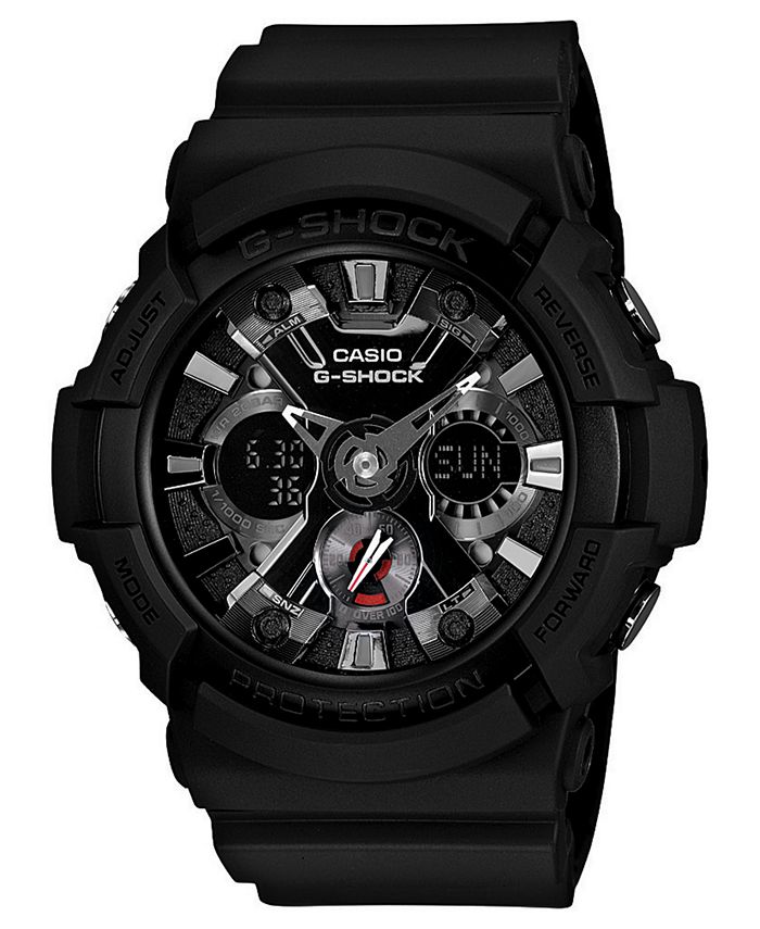 G-Shock Men's Analog Digital Black Resin Strap Watch 55x53mm GA201-1A ...
