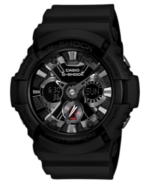 G-Shock Men's Analog Digital Black Resin Strap Watch 55x53mm GA201-1A