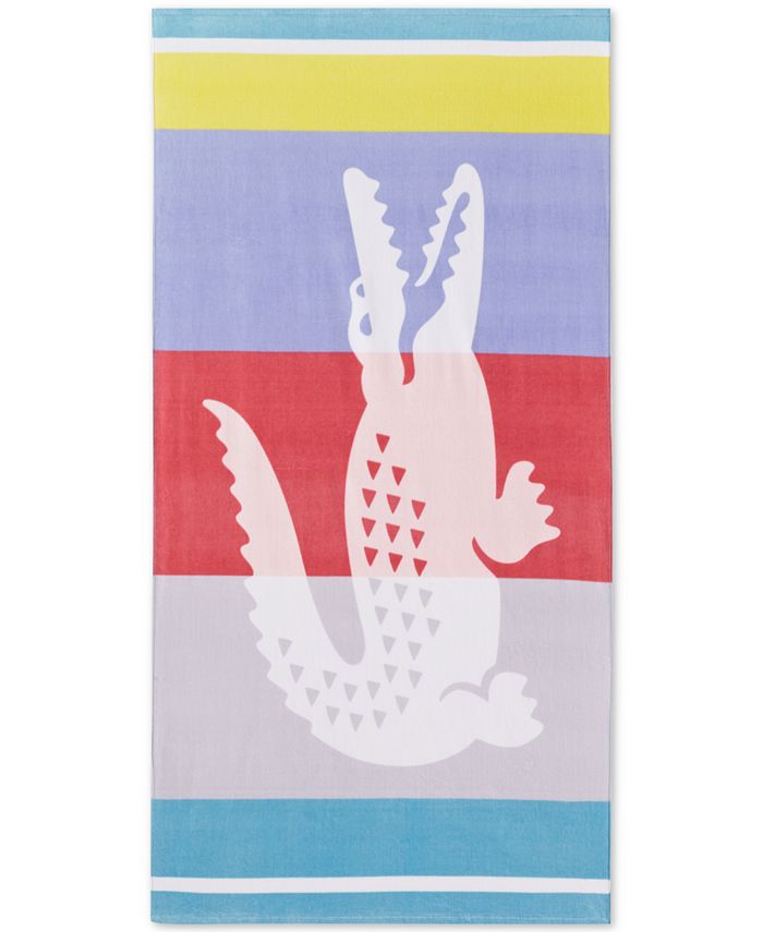 Lacoste Home Duke Cotton Beach Towel - Macy's