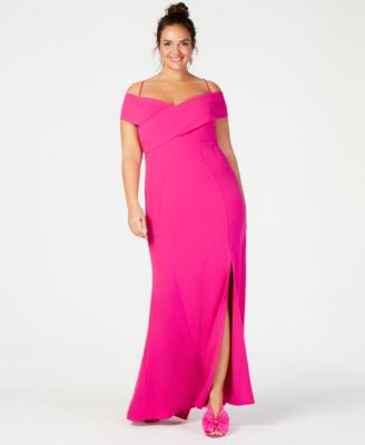 macys nightway lace halter gown