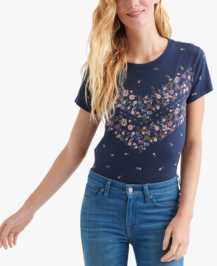 Lucky Brand Flower T-Shirts