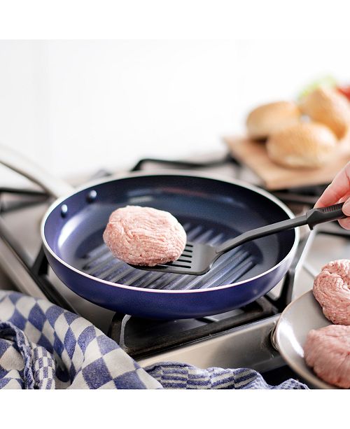 Blue Diamond DiamondInfused Ceramic 11" Nonstick Round Grill Pan & Reviews Cookware Kitchen