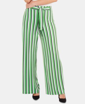 NY Collection - Striped Wide-Leg Pants