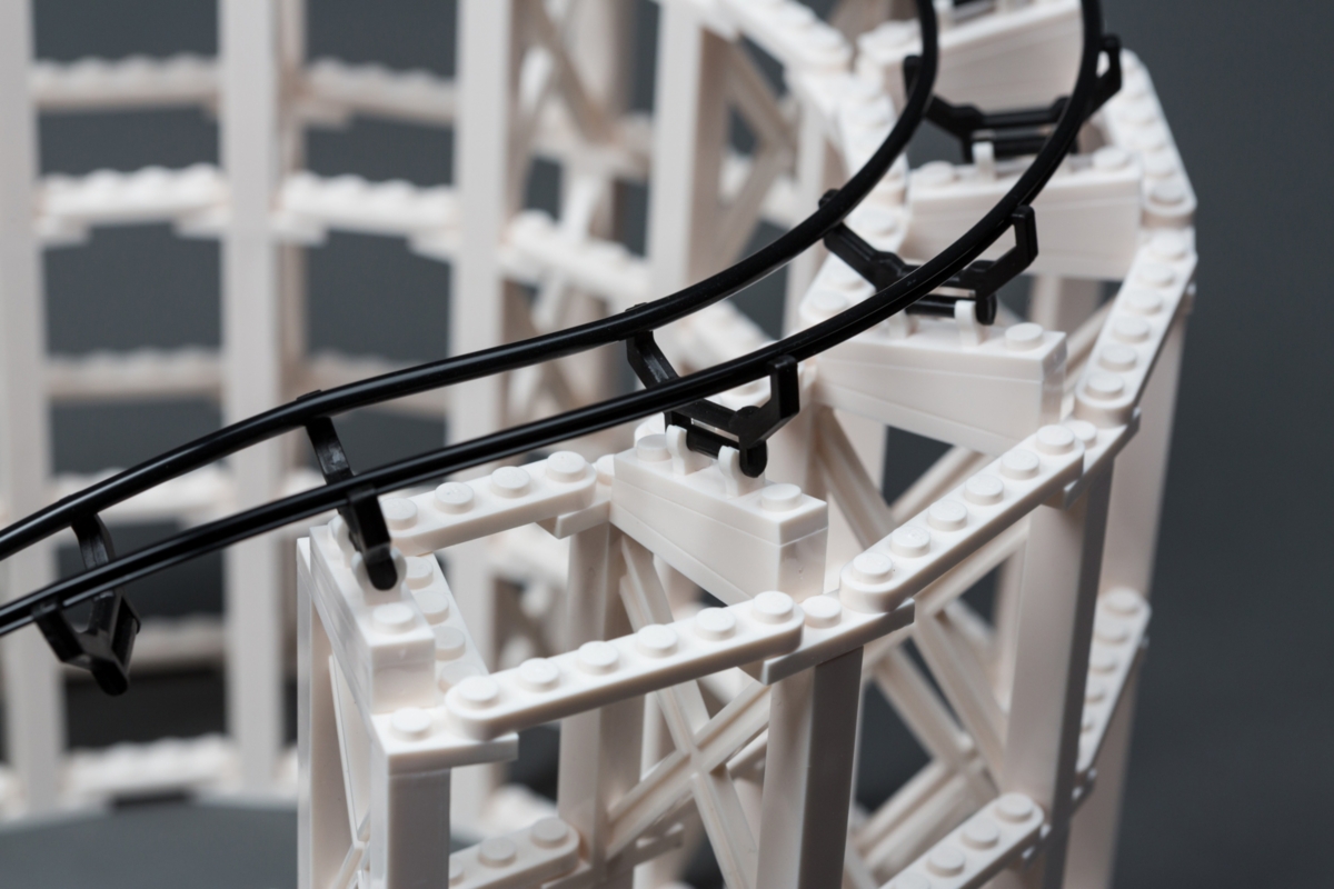 Mieh Cdx Blocks Brick Construction Flyer Roller Coaster Building Set In Multi