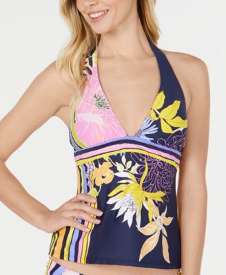 Trina Turk - Printed Halter Tankini Top