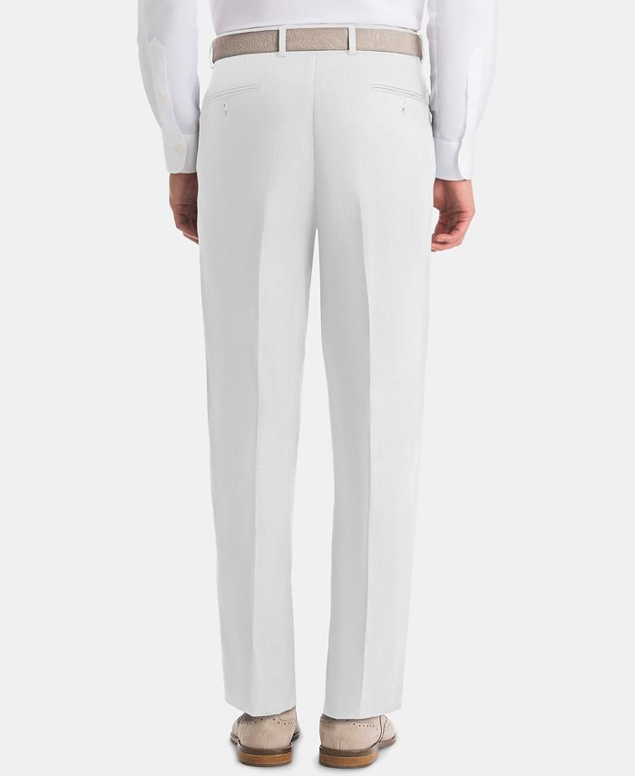 Lauren Ralph Lauren Men's UltraFlex Classic-Fit White Linen Pants - Macy's