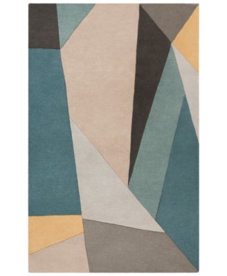 Livabliss - Forum FM-7223 Teal 5' x 8' Area Rug