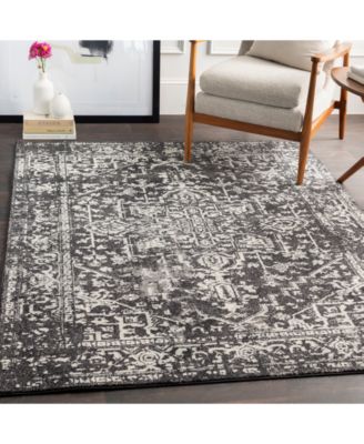 Harput HAP-1087 Black 5'3" x 7'3" Area Rug