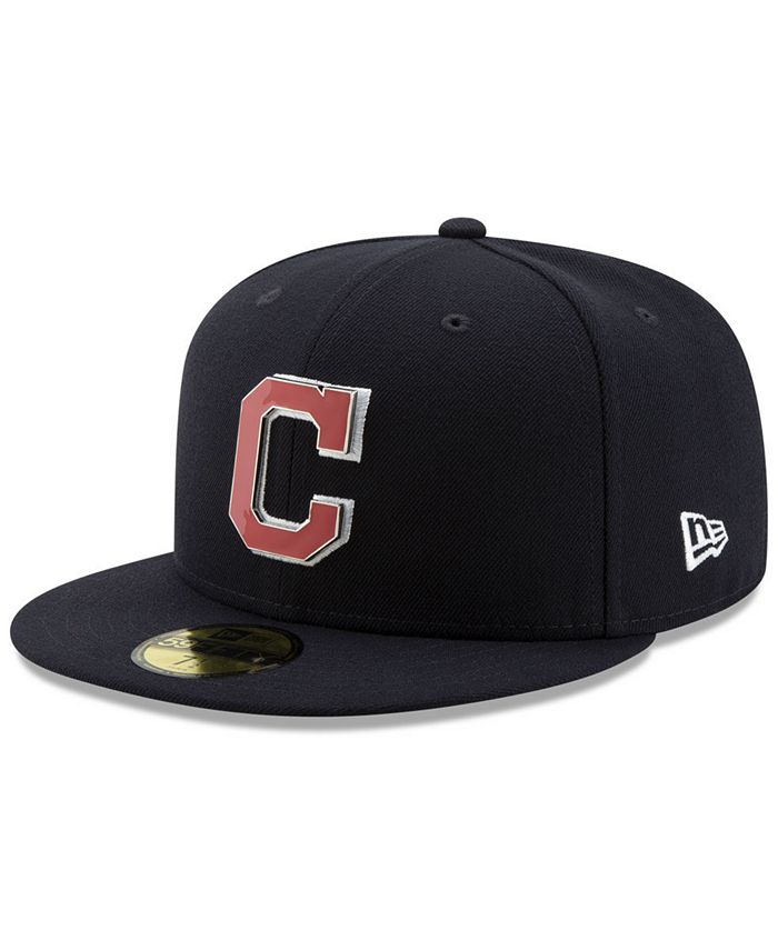 New Era Cleveland Indians Metal & Thread 59FIFTY-FITTED Cap - Macy's
