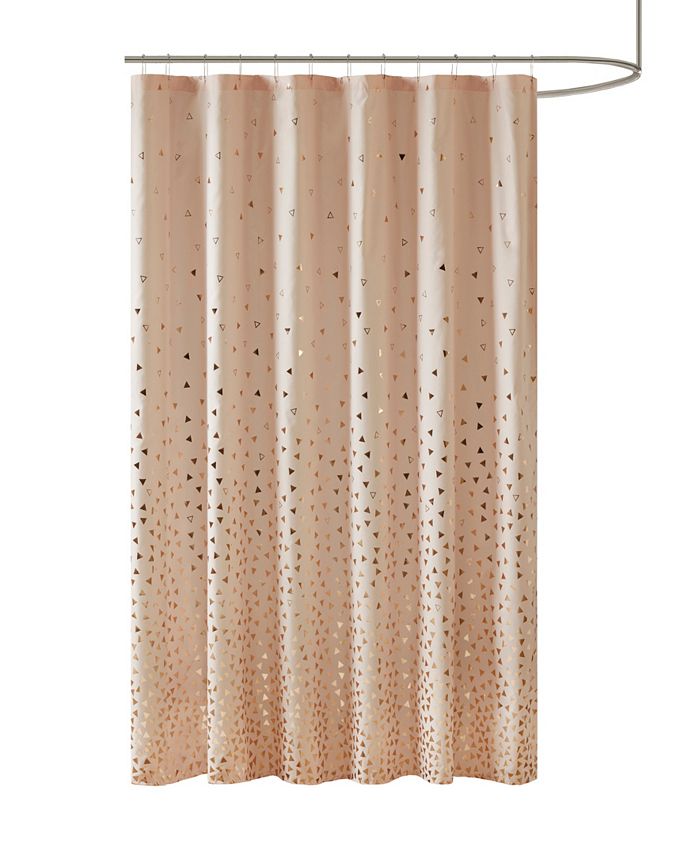 Madison Park Intelligent Design Zoey 72" x 72" Metallic Shower Curtain