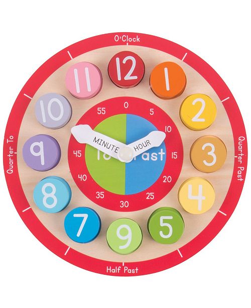 Bigjigs Toys Wooden Teaching Clock Reviews Kids Macy S