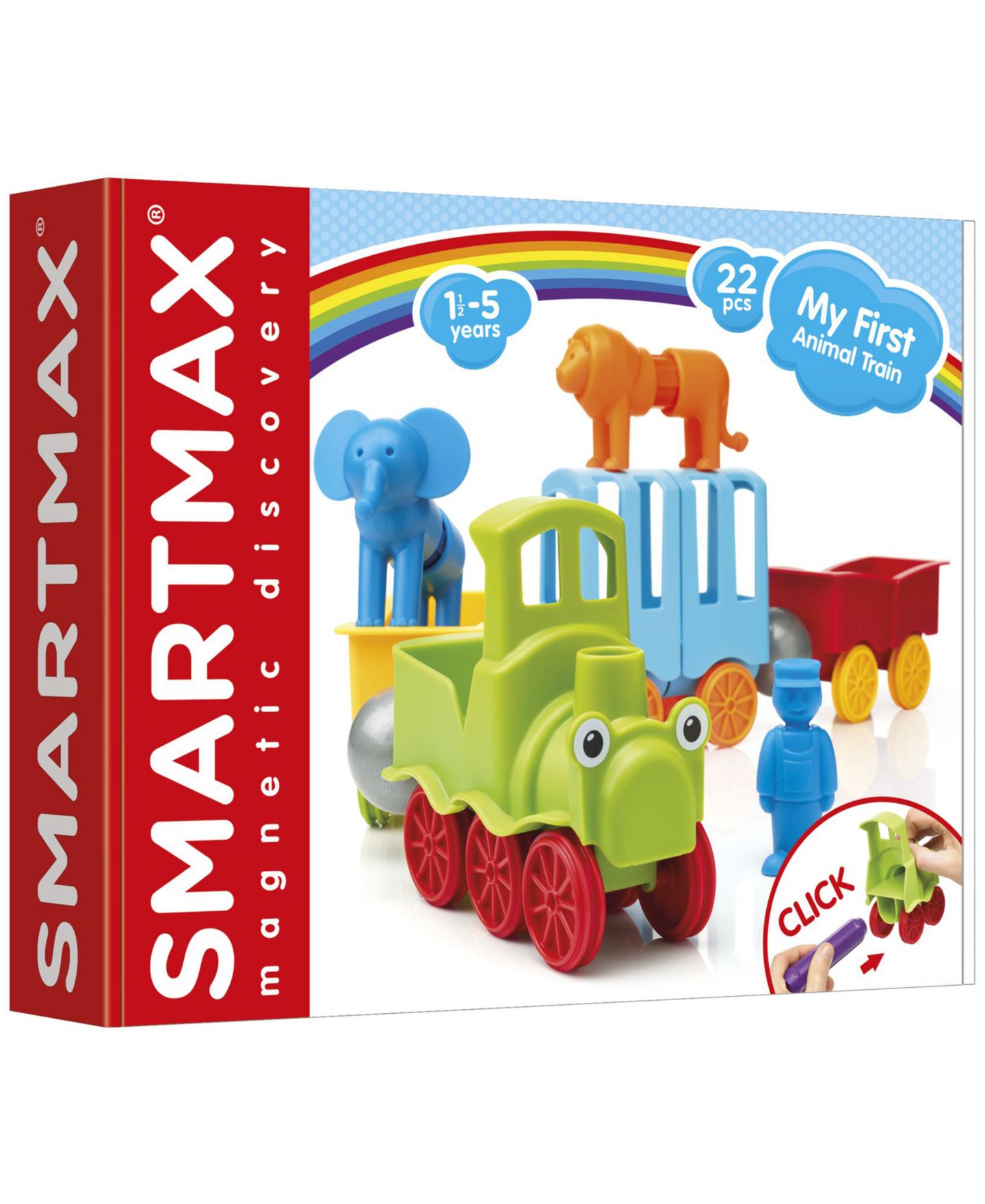 Детский конструктор Smart Toys & Games Animal My First Magnetic 22-Piece Building Set, Ages 1-1/2+, цвет: Разноцветный — фото 1