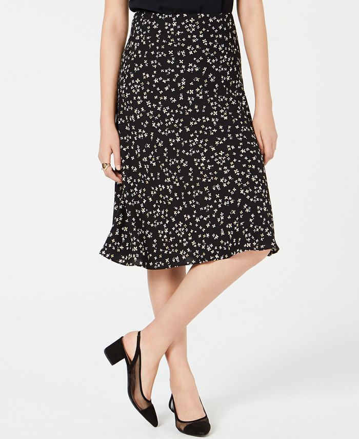 Bar III Floral-Print Midi Skirt, Created for Macy's - Macy's