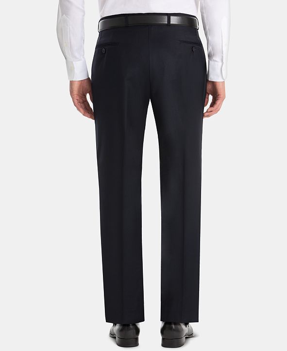 lauren ralph lauren navy plaid ultraflex dress pants