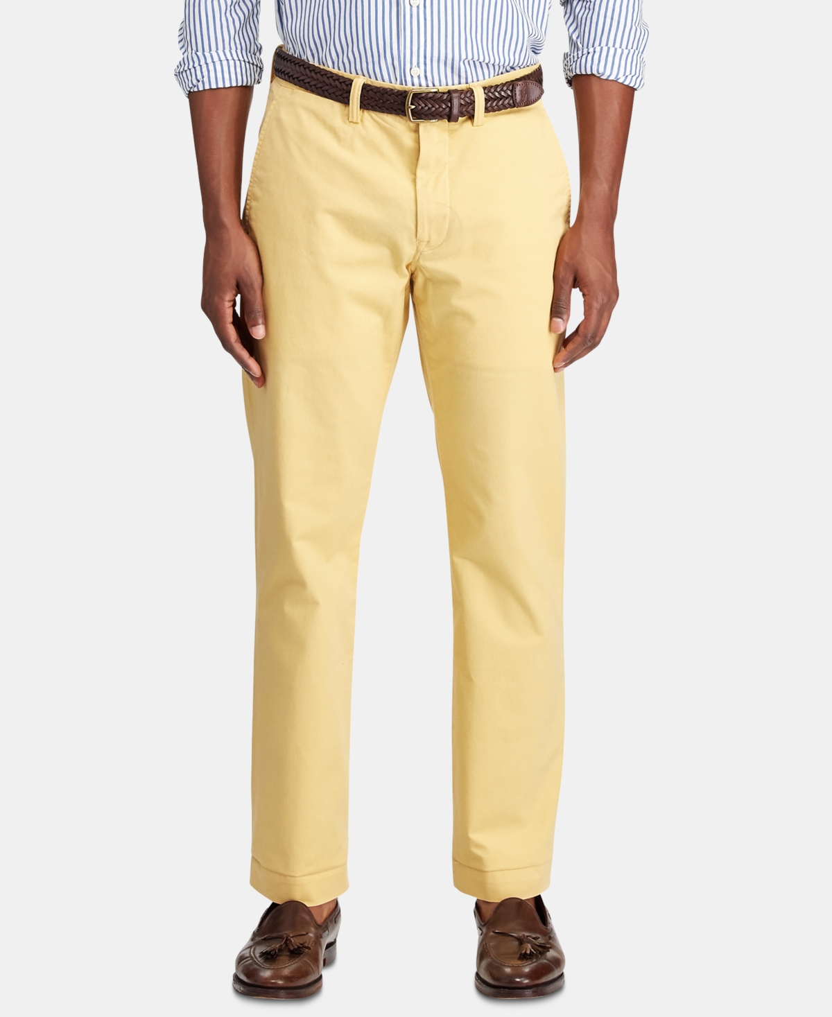 Shop Polo Ralph Lauren Men's Stretch Straight Fit Chino Pants In Corn Yellow