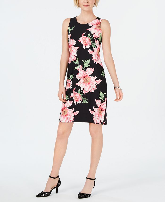 Charter Club Floral-Print Shift Dress, Created for Macy's & Reviews ...