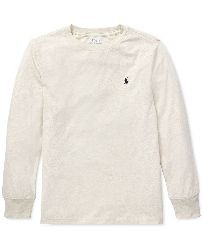 Polo Ralph Lauren Big Boys Long-Sleeve Cotton T-Shirt - Macy's