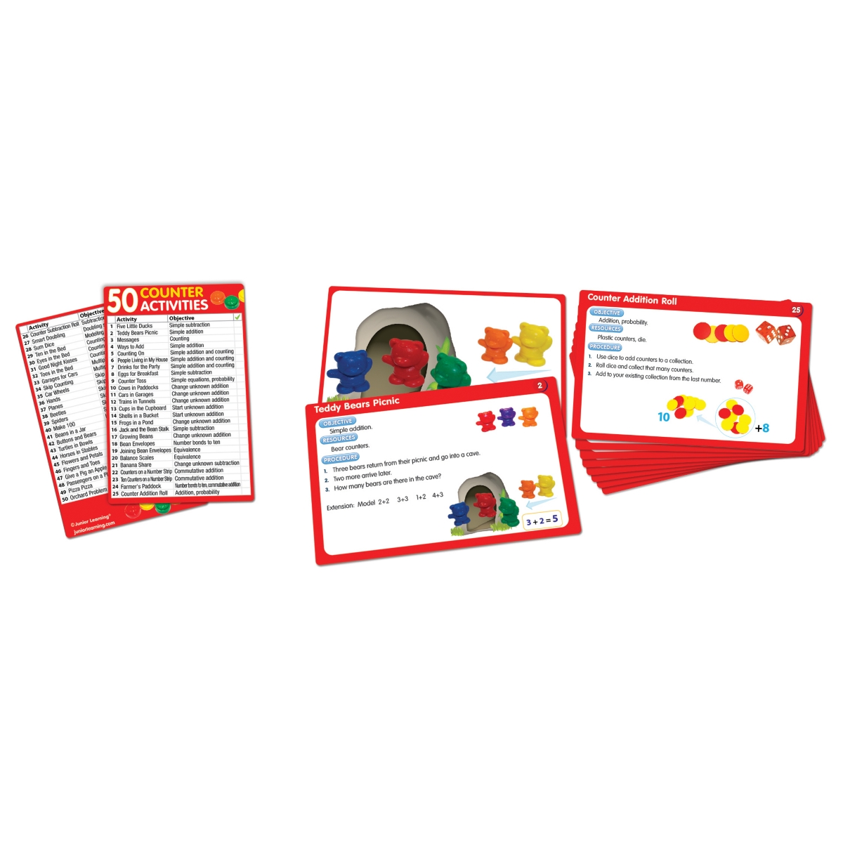 Shop Junior Learning 50 Counter Activities Learning Set In Multi