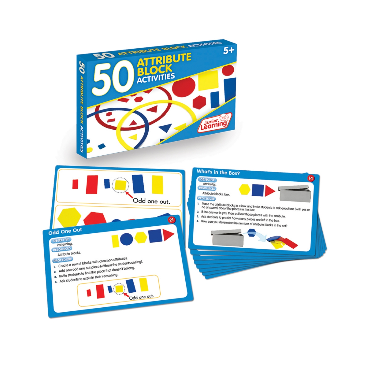 Junior Learning 50 Attribute Block Activities Learning Set In Multi
