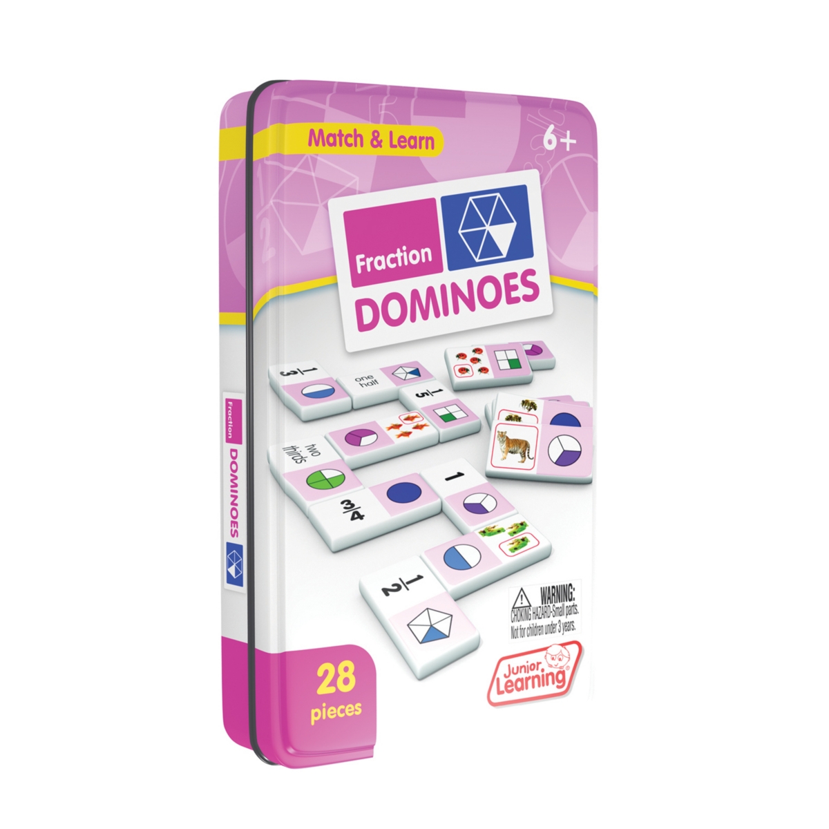 Junior Learning Kids' Fraction Dominoes Match And Learn Educational Learning Game In Multi