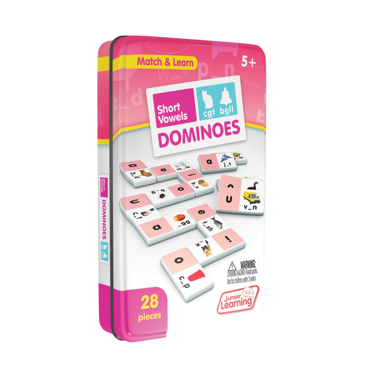 Junior Learning Kids' Short Vowel Dominoes Match And Learn Educational Learning Game In Multi