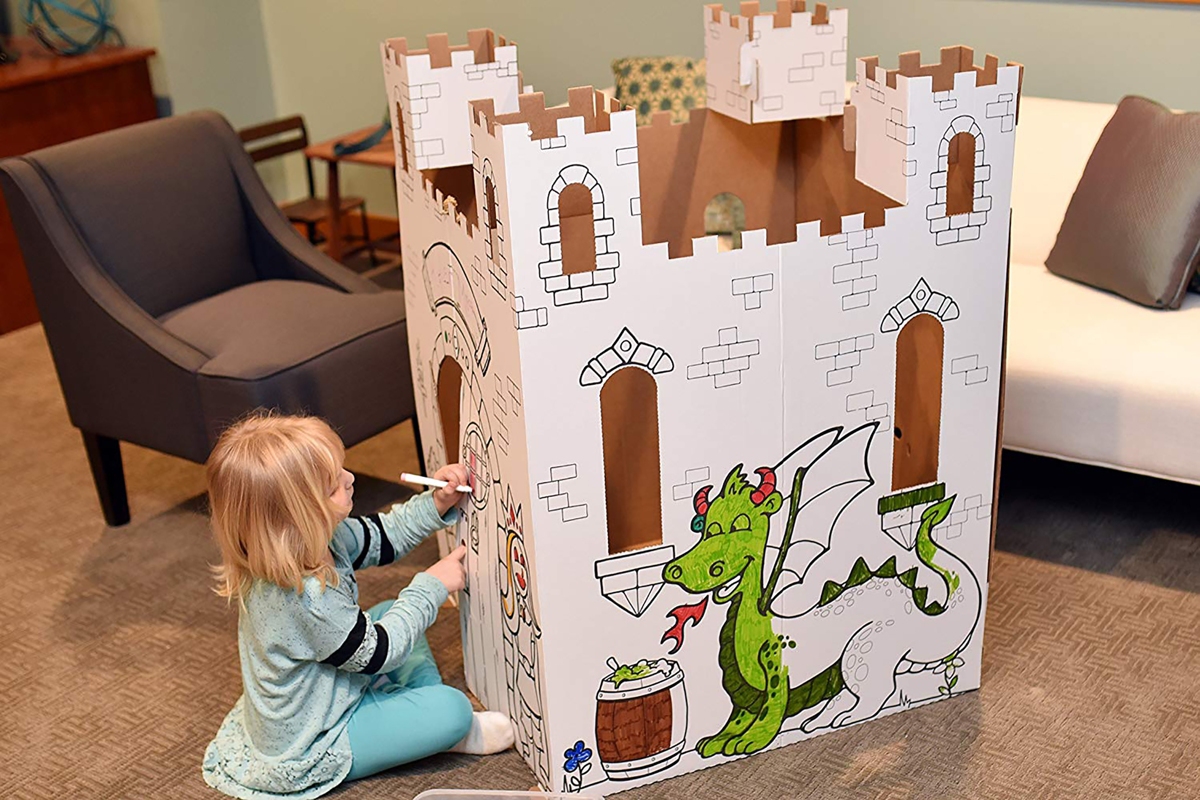 EASY PLAYHOUSE FAIRY TALE CASTLE CARDBOARD PLAYHOUSE 