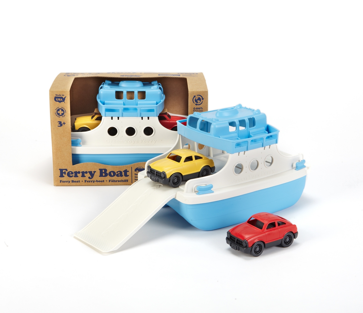 Green Toys Ferry Boat With Mini Cars