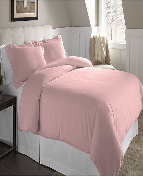 Pointehaven Superior Weight Cotton Flannel Duvet Set Twin Twin