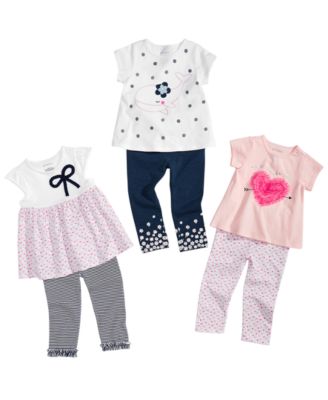 First Impressions Baby Girls Bow Tunic, Graphic T-Shirts & Leggings, Created for Macy's	