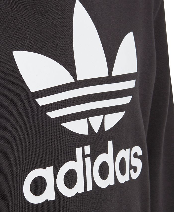 adidas Big Boys Logo-Print French Terry Hoodie - Black - S (8/10)
