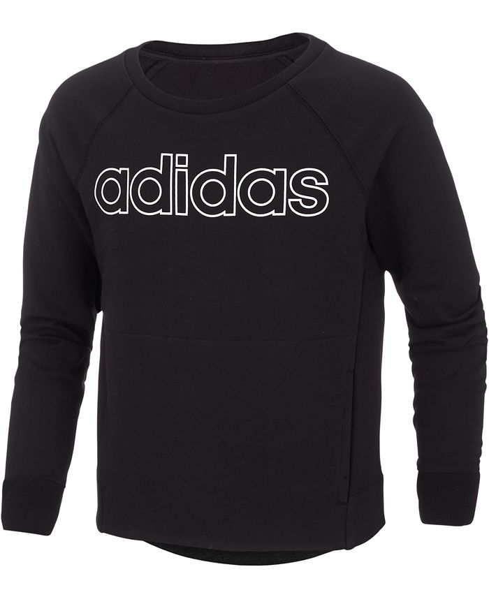 adidas Big Girls Logo-Print Cotton Sweatshirt - Macy's