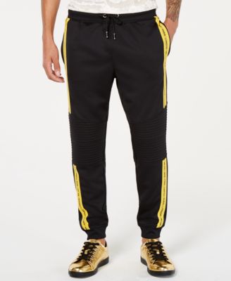 INC International Concepts - Men's Regular-Fit Stretch Taped Moto Joggers