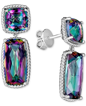 image of Mystic Quartz (12 ct. t.w.) Drop Earrings in Sterling Silver