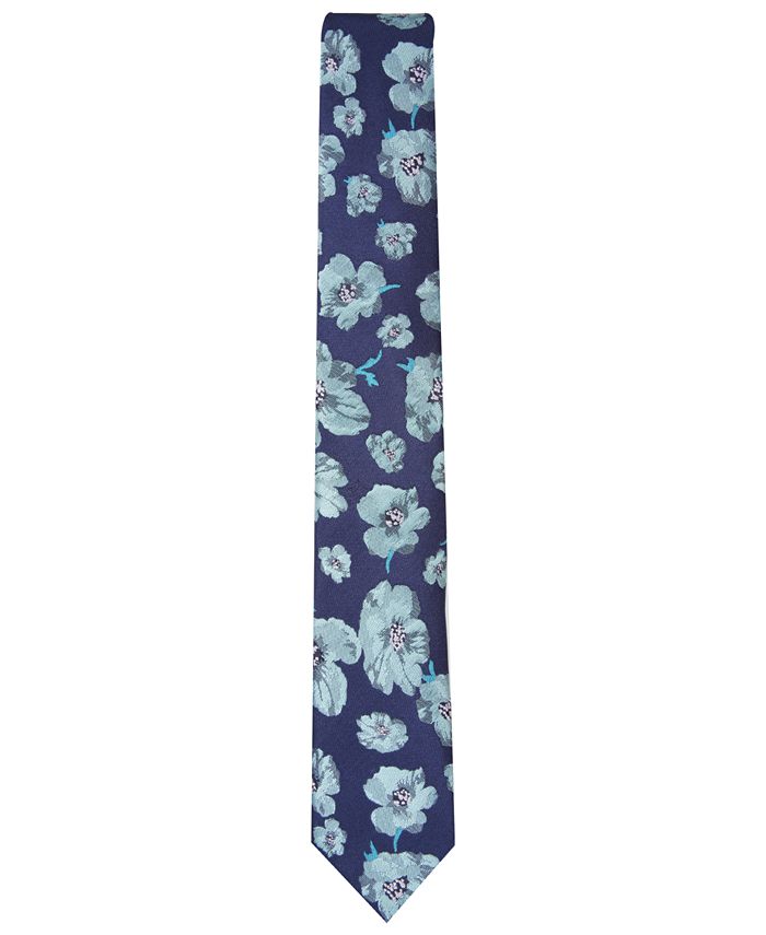 Bar III Men's Hollis Floral Skinny Tie, Created for Macy's Macy's