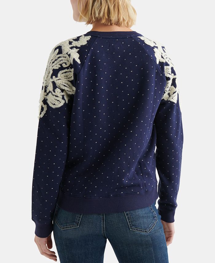 Brinley Chenille Lucky Pattern Sweatshirt